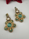 Kundan, stone, cuboz Zirconia Sabyasachi inspired Chandbali Chandelier long earring, designer jewelry
