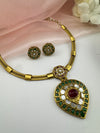 MOP, Cubic Zirconia, Stones Amrapali inspired necklace set, Indian Bridal Jewelry