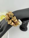 Amrapali inspired Designer Openable bangles in Matt Gold set of 2