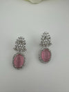Premium Cubic Zirconia and Crystal stones in silver color earrings
