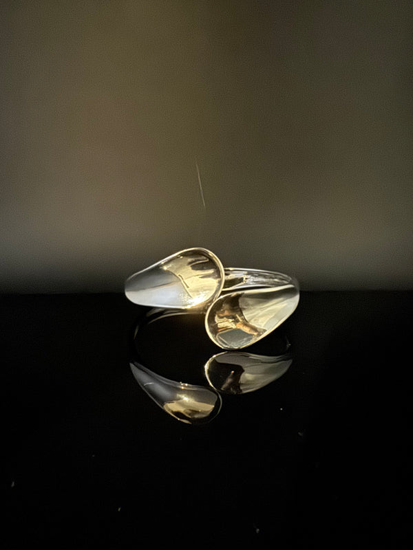 Brushed finished Gold Chunky Cuff Bracelet Bangle, Anti Tarnish, fits sizes upto 2.6"