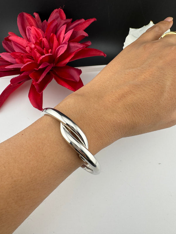 Brushed finished Gold Cuff Bracelet Bangle, Anti Tarnish, fits sizes upto 2.6"