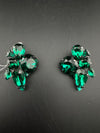 Crystals geometric shapes in unique setting Designer stud earrings, Indian Jewelry