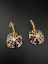 Cubic Zirconia, Kundan, Stones Chandelier Drop Earrings, CZ, Designer jewelry