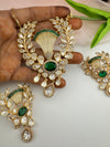 Kundan, CZ, MOP, Stone, Uncut Polki Long Pendant necklace set, Pendant set, everyday wear jewelry