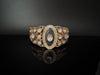 Moissanite Kundan, MOP, CZ Adjustable Bracelet Bangle, Gold Polish Designer Bangle