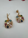 Cubic Zirconia, Kundan, Stones Chandelier Drop Earrings, CZ, Designer jewelry