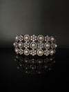 Openable Designer bracelet with Pearls, crystal stones, CZ Nano setting, Fits size upto 2.6"