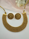 Gold plated brass contemporary necklace set, Indian Bridal Jewelry set