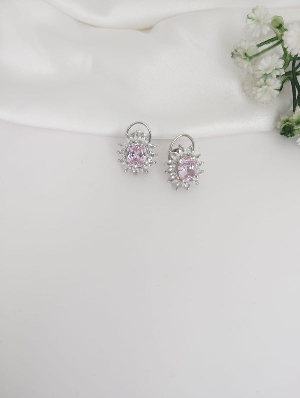 Swarovski Crystals and CZ Diamond all over Necklace Set, White Gold Plated set