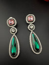 Premium cubic zirconia Crystal Long Drop Swarovski inspired designer Dangle Earrings/Indian earring/Bridal, Bridesmaid Gift