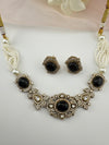 Moissanite Kundan, Pearls, CZ, Stones Choker necklace set, Indian Bridal Jewelry, chic set