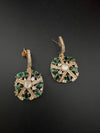 Cubic Zirconia, Kundan, Stones Chandelier Drop Earrings, CZ, Designer jewelry