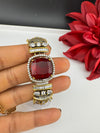 Moissanite Kundan, Crystal, CZ Adjustable Gold Polish Bracelet, Kids Bracelet fits 2.4"