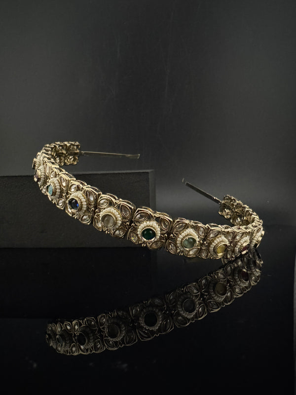 Gold Kundan Hair band or Hair Accessories, Indian Headband, Sheesh Phool, Bridal Matha Patti/Sheesh Patti/Matha phool