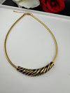 Premium Quality Contemporary NECKLACE ONLY/Black Gold necklace/Designer inspired/Indian jewelry/Sleek Necklace/everyday wear/handmade