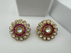 Tyaani Inspired Designer Premium uncut Kundan and CZ in channel setting Big stud earrings