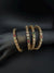 Set of 4 Matt Gold and multicolor stones in Amrapali inspired bangles set