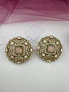 Kundan, Doublet stone, cubic zirconia Big Stud Earrings, designer Inspired, Indian jewelry