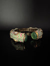 Moissanite Kundan, Enamel, CZ Adjustable Bracelet Bangle Kada, Gold Polish Designer Bangle