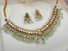 Doublet stone, Mother Of Pearls, pearls Flexible Gold necklace set, Indian Bridal Jewelry
