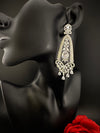 Premium Cubic Zirconia Crystals Chandelier earrings is designer Inspired, Statement Long sleek earring, Bridal, Party, Wedding jewelry, chic