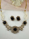 Moissanite Kundan, Pearls, CZ, Stones Choker necklace set, Indian Bridal Jewelry, chic set