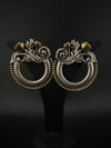 Oxidized Oversized Stud Earrings, Boho Ethnic Jewelry, designer jewelry