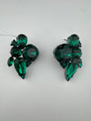 Crystals geometric shapes in unique setting Designer stud earrings, Indian Jewelry
