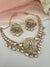 Kundan, Moissanite, MOP, CZ Flexible Gold necklace set, Indian Bridal Jewelry