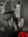 Premium cubic zirconia Crystal Long Drop Swarovski inspired designer Dangle Earrings/Indian earring/Bridal, Bridesmaid Gift
