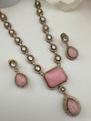 Kundan, Polki, CZ, Doublet Stones Long Golden necklace set, Rani haar, everyday wear jewelry