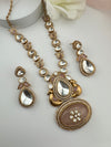 Kundan, Polki, CZ, Doublet Stones Long Golden necklace set, Rani haar, everyday wear jewelry