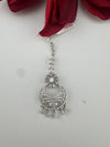 Silver Cubic Zirconia/Diamond Small Tikka, Indian Maang Tikka, kids Headpiece, head jewelry