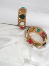 Amrapali,stones, Moissanite Kundan only 1 Banglebracelet (size-2.4", Fits 2.6" upto wrists sizes)