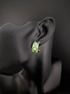 Cubic Zirconia and Enamel hoops, Indian jewelry, everyday lightweight earrings/Bridesmaid Gift/designer hoops/Small Statement hoops
