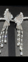 Swarovski Crystals and CZ Diamond all over Necklace Set, White Gold Plated set