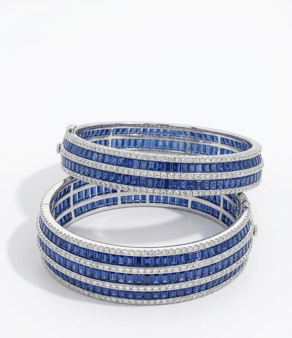 Openable Designer only 1 bracelet with, American Diamonds, crystal stones, CZ, Fits size upto 2.6"