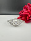 Openable Designer bracelet with Pearls, crystal stones, CZ Nano setting, Fits size upto 2.6"