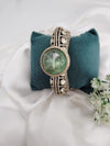 Moissanite Kundan, CZ, Doublet Stone, Openable Designer Bracelet Bangle, Gold Polish (Fits 2.6" wrists)