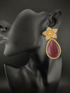 CZ and Gold, Doublet Stone Chandelier Drop Earrings, Bridal, Designer jewelry