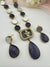 Kundan, CZ, MOP, Stone inlay Long Golden necklace set, Rani haar, everyday wear jewelry