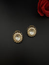 Kundan Enamel Big Stud Earrings, designer Inspired, Indian jewelry