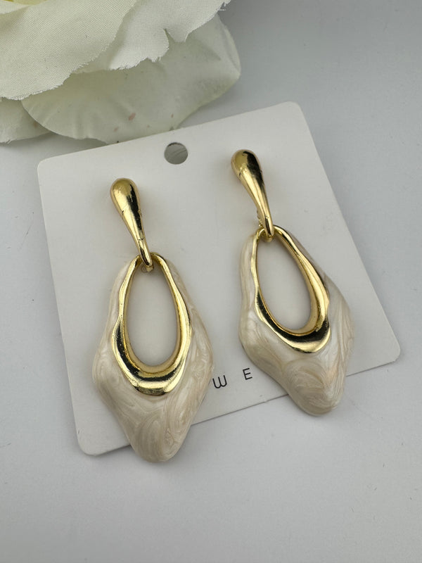 High Quality Premium Enamel and gold Designer Drop Earrings