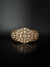 Moissanite Kundan, CZ Openable Bracelet Bangle, Gold Polish (Fits 2.6" wrists)