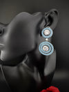 Premium Nano Setting of Cubic Zirconia with Crystal in silver is designer Inspired Statement Drop Dangle earring/Lightweight/bridesmaid gift