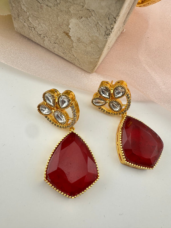 Kundan, CZ, Doublet Stone choker necklace set, Indian Bridal Jewelry set