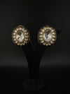 Kundan Enamel Big Stud Earrings, designer Inspired, Indian jewelry