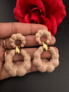 High Quality Premium Enamel and gold Designer Drop Earrings