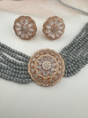 Hydro beads, CZ, Stones Choker necklace set, Indian Bridal Jewelry, chic set
